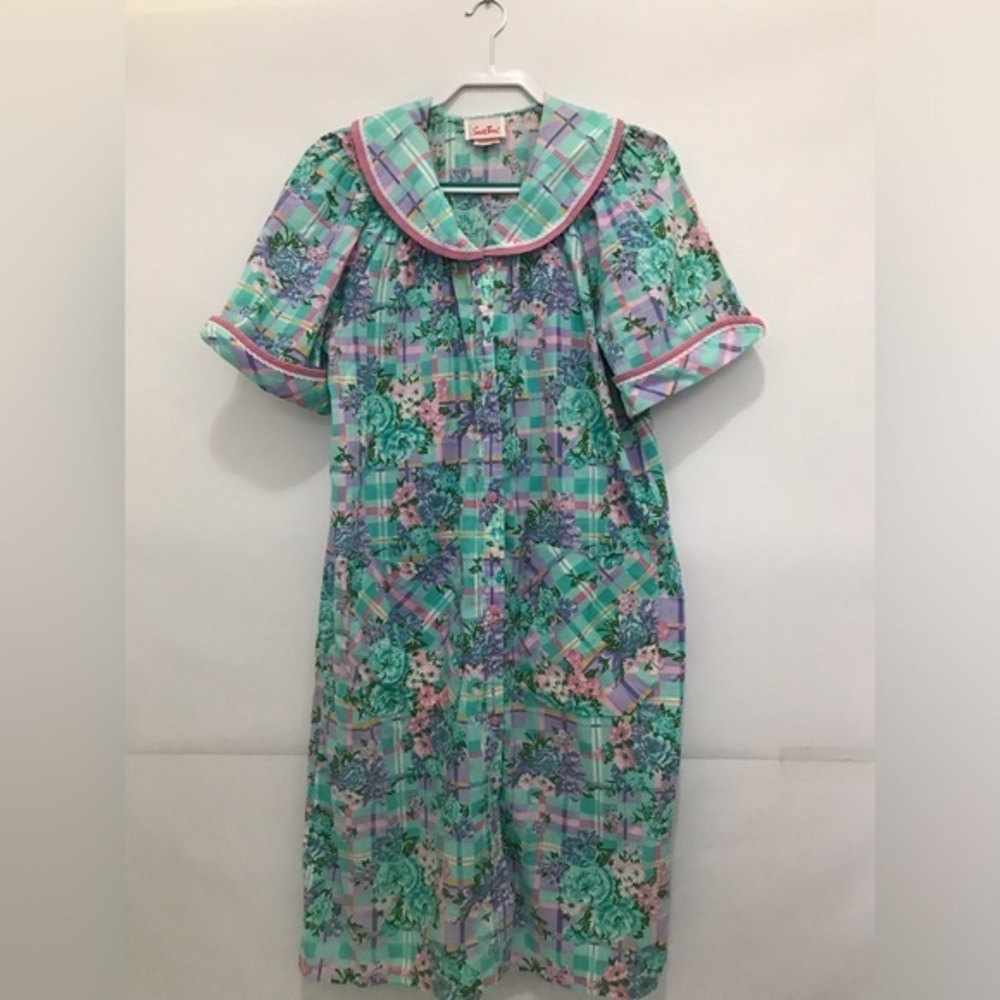 Vintage Smart Time Colorful Floral Women's Dress Size M